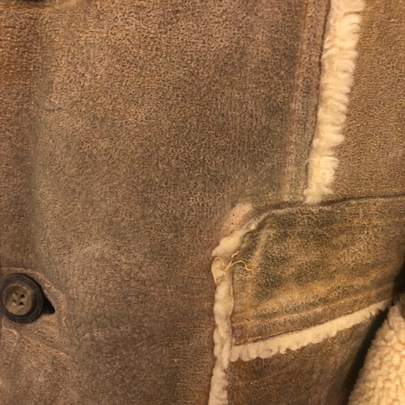 Vintage Canadian Sheepskin Coat With Real Fur Trim - Picture 4 of 7